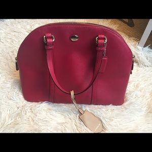 COACH CROSSGRAIN LEATHER SHOULDER  BAG